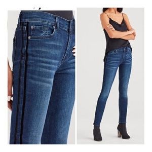 7 For All Mankind Jeans | 7 For All Mankind Velvet Striped Ankle Skinny Jeans